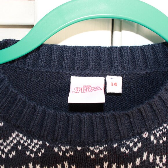 NWT Walmart Youth Spiderman Ugly Christmas Sweater - Picture 2 of 5